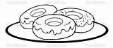 Coloring Donut Donuts Drawing Pages Templates Outlined Dunkin Doughnut Stock Plate Outline Kids Template Getdrawings Drawings Cute Printable Clipart Depositphotos sketch template