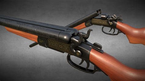 double barrel shotgun  model  gallacs  sketchfab