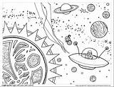 Coloring Space Pages Solar System Drawing Book Planets Kids Adults Outer Planet Project Eclipse Worksheets Printable Print Sheets Earth Stars sketch template