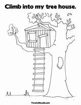 Coloring Tree House Pages Magic Library Clipart Drawing Popular sketch template