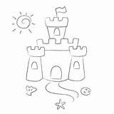 Sand Castle Sandcastle Drawing Template Easy Crafts Summer Kids Beach Coloring Broken Preschool Drawings Summery Keywordsuggest Templates Google sketch template