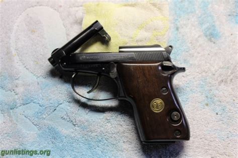 Pistols Beretta 21a 25 Cal Wood Grips