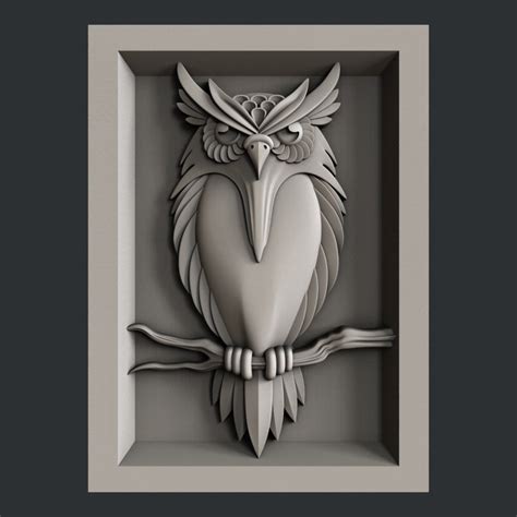 stl models  cnc router owl etsy wood carving art wood