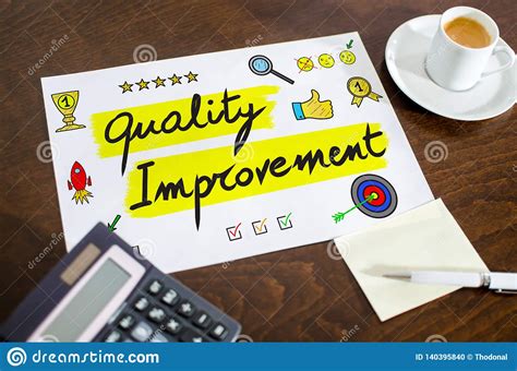 quality improvement concept   paper stock photo image  marketing