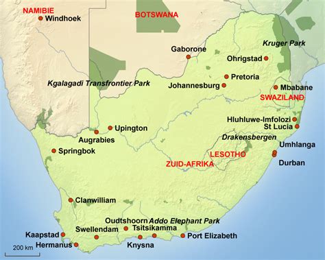 zuid afrika kaart nederlands kaart