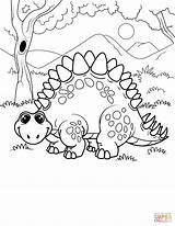 Stegosaurus Coloring Dinosaur Cute Pages Fargelegge Bilde Skogen Forest Fargelegging Categories sketch template