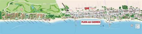 stadtplan von playa del carmen detaillierte gedruckte karten von