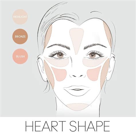 heart face ideas  pinterest heart shape face contour