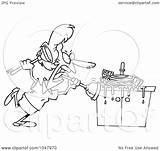 Sink Tackling Woman Toonaday Royalty Plunger Outline Illustration Cartoon Rf Clip sketch template