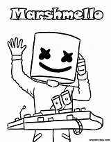 Marshmello Fortnite Ausmalbilder sketch template