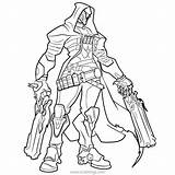 Overwatch Reaper Xcolorings Lucio Draw Symmetra Bastion Faucheur sketch template