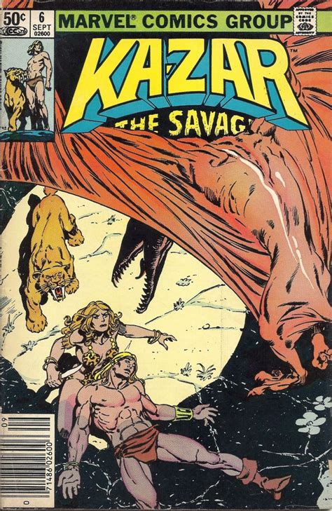 Cb 7 1981 Marvel Comic Book Kazar The Savage 6