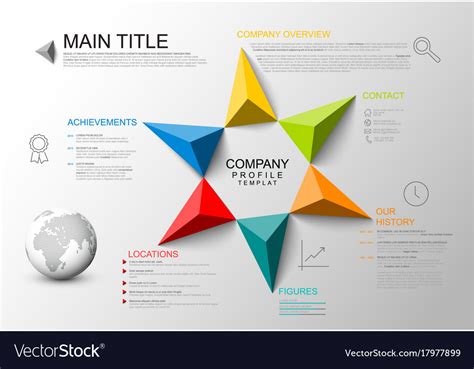 company overview template royalty  vector image