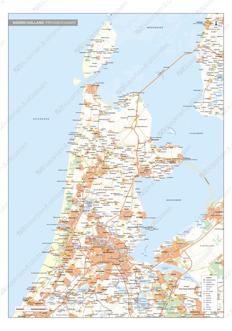 noord holland digitale provinciekaart staatkundig  kaarten en atlassennl
