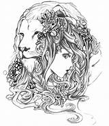 Coloring Pages Zodiac Gemini Leo Astrology Adult Adults Virgo Colouring Signs Color Stress Anti Lion Printable Therapy Girl Mandala Books sketch template
