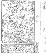 Hidden Thanksgiving Printable Coloring Puzzle Pages Highlights Puzzles Objects Kids Liz Worksheets Ball Printables Object Sheets Publishing Halloween Fall Shares sketch template