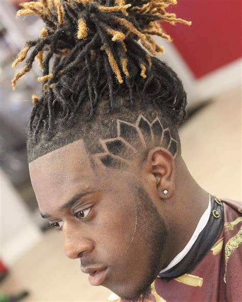 Dreads Bun Haircut Design Cabelo Crespo Masculino Cabelo Trançado