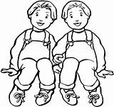 Boys Coloring Pages Twins Twin Friends Printable Color Towers Supercoloring Online Triplets Drawing Version Click Categories Getcolorings Template sketch template