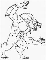 Werewolf Goosebumps Wolfman Angry Getcolorings Coloringhome sketch template