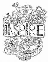Pages Coloring Words Mandala Printable Inspirational Adult Quote Color Colouring Quotes Adults Inspire Kids Word Motivational Choose Book Doodle Books sketch template