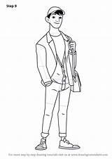 Hero Tadashi Big Hamada Draw Drawing Step Cartoon Necessary Adding Finishing Touch Complete Final Details Tutorials Drawingtutorials101 sketch template