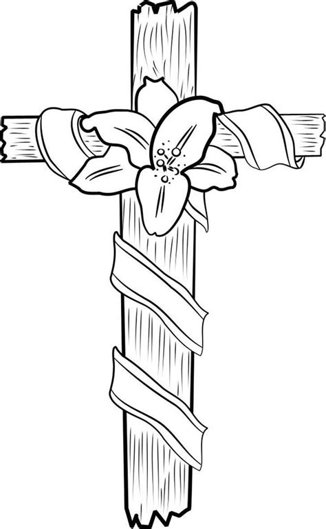pin  cross coloring pages