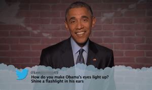 president obama reads  tweets  jimmy kimmel