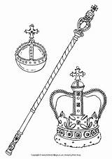 Regalia Jubilee Coronation Activityvillage Sovereign Crafts Arms sketch template