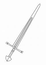 Espada Colorear sketch template