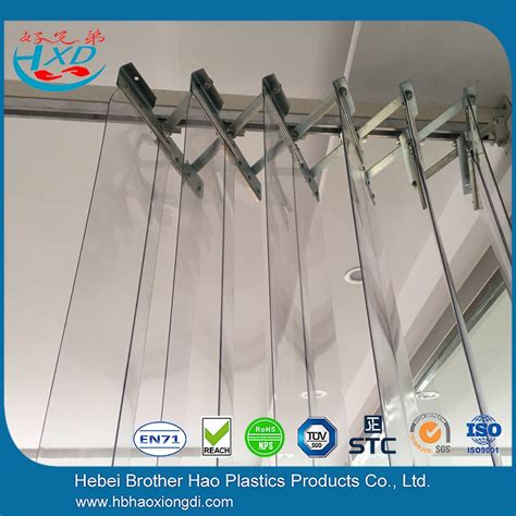 accordion steel durable pvc strip curtain assembly hanger sets china pvc strip curtain