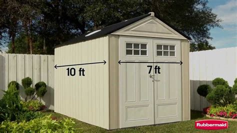 rubbermaid big max ultra outdoor storage shed youtube