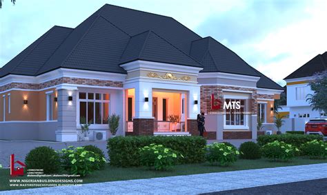 bedroom bungalow rf  nigerian building designs