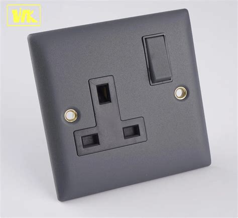 wk anthracite  gang amp uk electrical outlet uk type plug socket wall switched socket buy