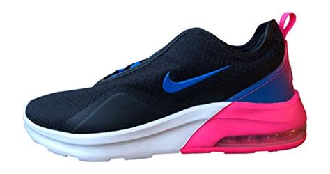 nike womens air max motion  running shoes  blackphoto blue hyper