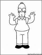 Homer Simpson Simpsons Coloring Pages Fun Cartoons Drawings Color Printable Birthday Funny Popular Kids Books Visit Choose Board sketch template