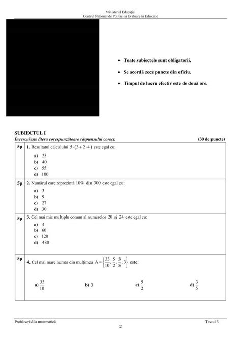 Evaluare Nationala 2022 Vezi Setul 3 De Teste De Antrenament Edu