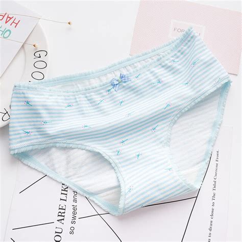 2018 new underwear for women cotton panties cherry print breifs sexy