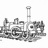 Locomotora Vapor Colorear Tren sketch template