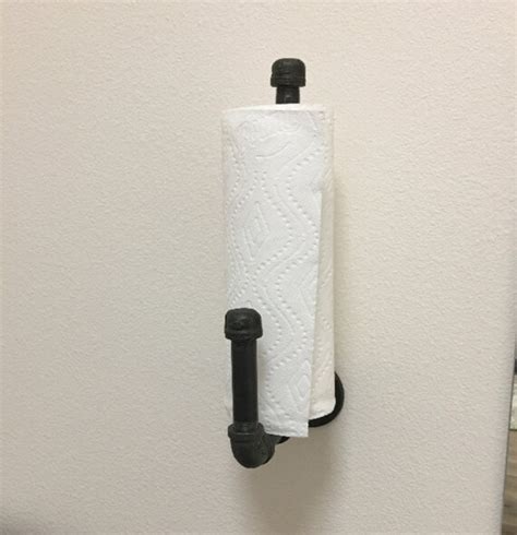vertical industrial paper towel holder kitchen decor