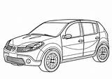 Renault Sandero Coloring Pages Scenic Drawing Printable Supercoloring Main Categories 2009 sketch template