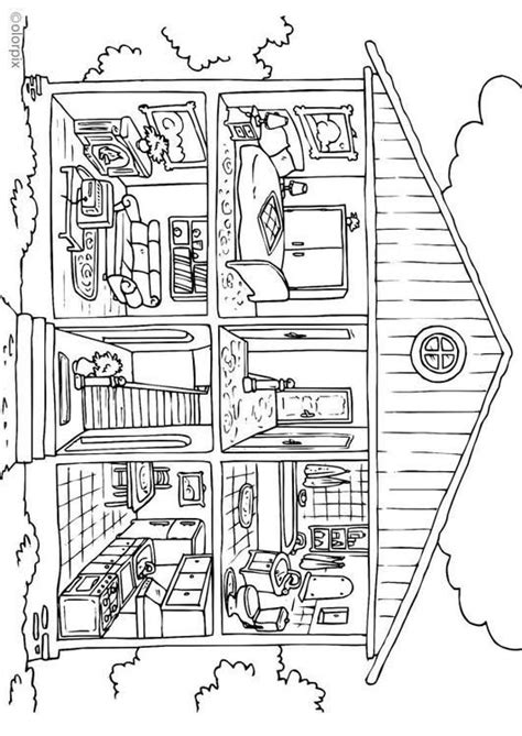 coloring page house interior coloring picture house interior
