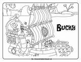 Coloring Pirate Pirates Pages Ship Jake Lego Neverland Bucky Disney Land Never Sheets Boat Printable Drawing Kids Boys Getcolorings 1672 sketch template