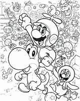 Mario Coloring Pages Printable Super Print Galaxy Color Odyssey Bros Toad Bowser Sonic Sheets Fly Guy Getcolorings Kids Getdrawings Luigi sketch template