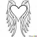 Wings Angel Drawing Heart Drawings Step Easy Draw Lessons Hearts Angels Coloring Pages Drawdoo Realistic Pencil Fairy Clipartmag Tattoo Cross sketch template