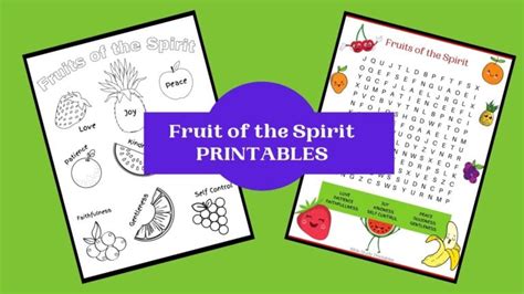 fruit   spirit printables bible study printables
