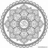 Lotus Mandala Coloring Getdrawings sketch template