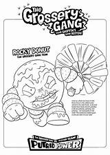 Gang Grossery Coloring Pages Donut Rocky Via sketch template