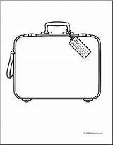 Suitcase Koffer Kleurplaat Search sketch template