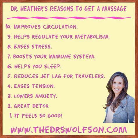 Dr Heather’s Reasons To Get A Massage