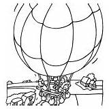 Balloon Air Hot Coloring Flight Pages First sketch template